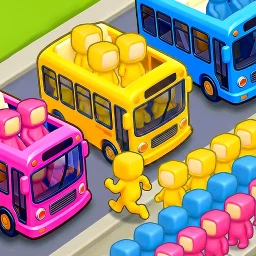 Symbol von Bus-Wahnsinn: Parkchaos
